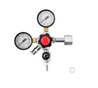 VEVOR Régulateur de CO2, Détendeur pour Tireuse à Bière à Double Manomètre et Valve Unique, Pression Réglable 0-60 psi, Compatible avec Raccord W21,8, pour Bière Pression et Réfrigérateur à Fût