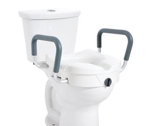 VEVOR Rehausseur de Toilette 127 mm de Haut, Siège de Toilette Surélevé Charge 158,7 kg, Installation à Verrouillage Rotatif, pour Toilettes Rondes et Allongées, Personnes Âgées, Handicapés, Patients