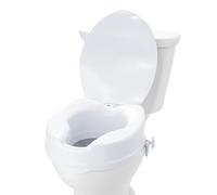 VEVOR Rehausseur de Toilette Universel 100 mm de Haut, Siège de Toilette Surélevé Charge 136 kg, en PP Résistant, Verrouillage par Tige à Vis, pour Personnes Âgées, Handicapés, Patients, Enceintes