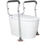 VEVOR Rehausseur de toilettes Rehausse de siège de toilettes Accoudoir 45-55 cm / 67-77 cm Réglable, capacité de charge 136 kg Robuste Rehausseur de toilettes Poignées de toilettes Rehausseur de siège