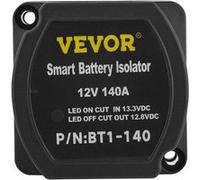 VEVOR Relais Sensible à Tension Isolateur Batterie Double Câble 5m Pour Camions 12V 140A Noir