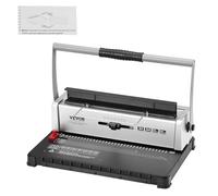 VEVOR Relieuse pour Format Lettre A4 A5, Machine à Relier Spirale Manuelle 34 Trous, 120 Feuilles à la Fois, Perforelieur pour Anneaux avec Épines de Reliure à Bobine réglable 5-14 mm, Bureau, Usine