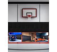 VEVOR Rembourrage mural gym, 1500x500x50 mm, tapis de protection murale résistant aux déchirures, amovible, mousse haute densité, coussin de protection imperméable durable pour garage, sous-sol, noir