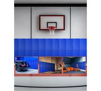 VEVOR Rembourrage mural gym, 1800x600x50 mm, tapis de protection murale résistant aux déchirures, amovible, mousse haute densité, coussin de protection imperméable durable pour garage, sous-sol, bleu