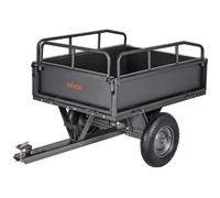 Remorque à Benne Basculante-VEVOR-283 L-Remorque de Tracteur Tondeuse à Gazon de Jardin en Acier-Capacité de Charge 226,8 kg