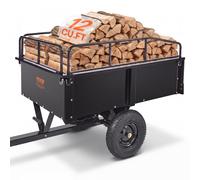 VEVOR Remorque à Benne Basculante Capacité de Charge 340 kg Remorque Utilitaire de Jardin Robuste avec Côtés Amovibles Chariot de Transport à Déversement 0,4 m³ pour Tracteur, Tondeuse à Gazon, VTT