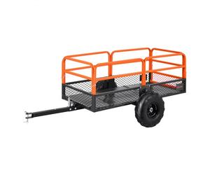 VEVOR Remorque à Benne Basculante, 623 L, Remorque de Tracteur Tondeuse à Gazon de Jardin en Acier, Capacité de Charge 725,75 kg, avec Pneus 40,64 cm, Chariot de Transport à Déversement pour VTT, UTV