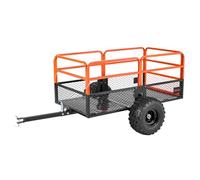 VEVOR Remorque à Benne Basculante, 793 L, Remorque de Tracteur Tondeuse à Gazon de Jardin en Acier, Capacité de Charge 800,6 kg, avec Pneus 45,72 cm, Chariot de Transport à Déversement pour VTT, UTV