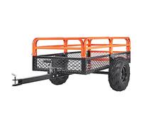 VEVOR Remorque à Benne Basculante Capacité de Charge 680 kg Remorque Utilitaire de Jardin Robuste avec Côtés Amovibles Chariot de Transport à Déversement 0,4 m³ pour Tracteur, Tondeuse à Gazon, VTT