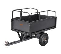 VEVOR Remorque à Benne Basculante Tracteur Tondeuse à Gazon Acier 481 L 272 kg