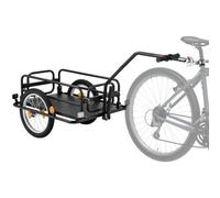 VEVOR Remorque Cargo pour Vélo 2 en 1 40 kg, Chariot de Transport Pliable avec Roues de 406 mm, Réflecteurs, Cadre en Acier au Carbone, Rangement Compact, Compatible avec Roues de Vélo 559-711 mm