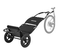 VEVOR Remorque Cargo pour Vélo 3 en 1, Charge Max. 27 kg, Chariot de Transport Pliable, Modes Remorque, Chariot et Sac à Dos, Roues de 305 mm, Cadre en Acier au Carbone, pour Roues de Vélo 559-711 mm