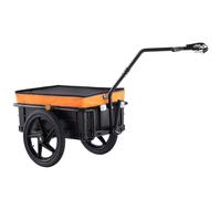 VEVOR Remorque Vélo Cargo en Acier Housse Etanche Attelage Universel Capacité 40kg 40,6cm Noir