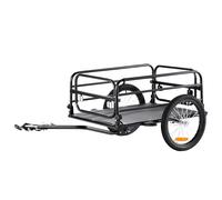 VEVOR Remorque de vélo, capacité de charge de 72,5 kg, chariot de vélo, rangement compact pliable et dégagement rapide avec attelage, roues de 406 mm, pour les roues de vélo de 558,8 mm à 711,2 mm