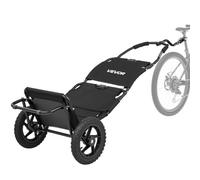 VEVOR Remorque Cargo pour Vélo 3 en 1, Charge Max. 27 kg, Chariot de Transport Pliable, Modes Remorque, Chariot et Sac à Dos, Roues de 305 mm, Cadre en Acier au Carbone, pour Roues de Vélo 559-711 mm