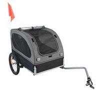 VEVOR Remorque de vélo pour chien pliable – Charge 40 kg, roues à dégagement rapide – Noir/Gris