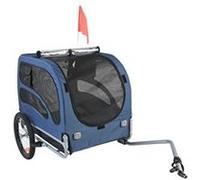 VEVOR Remorque vélo chien pliable 45 kg, roues à dégagement rapide, coupleur universel, Bleu/Noir