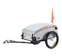 VEVOR Remorque Vélo Cargo Acier Carbone Housse Impermeable Attelage Capacité 45kg 40,6cm Blanc