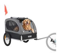 VEVOR Remorque vélo pour Chien, Charge, Porte Animaux de Compagnie de vélos, Cadre Pliable Facile avec Roue à dégagement Rapide, coupleur de vélo Universel, réflecteur, Drapeau, Laisse Interne