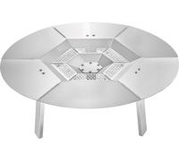 VEVOR Répartiteur de chaleur pour brasero, φ 635x254 mm Protection thermique feu de camp ronde pour brasero à bois, répartiteur de chaleur en inox 304, couvercle de brûleur amovible, accessoires de ca