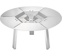 VEVOR Répartiteur de chaleur pour brasero, φ508x254 mm Protection thermique feu de camp ronde pour brasero à bois, répartiteur de chaleur en acier inoxydable 304, couvercle de brûleur amovible, access