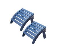VEVOR Repose-pieds Pliable Adirondack, 475x480x350 mm, Lot de 2, PEHD, Résistant aux Intempéries pour Chaise Adirondack, Montage Facile, pour Extérieur, Porche, Piscine, Pelouse, Arrière-cour, Bleu