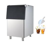 VEVOR Réserve à Glaçons pour Machine à Glace Cube, Bac de Stockage de Glaçons Capacité de 113 kg, pour Bar Café Restaurant Débits de Boissons, en Inox, avec Pieds en Caoutchouc Antidérapants Réglables