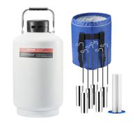 VEVOR Réservoir d'Azote Liquide 10 L Conteneur Dewar LN2 en Alu avec 6 Bidons