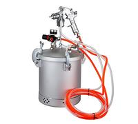 VEVOR Pistolet à Peinture de Pulvérisation 10L Pulvérisateur à Haute Pression Réservoir avec Buse 1,5 mm Régulateur d'air Sécurité pour Voiture Automobile Argent