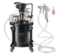 VEVOR Réservoir de Peinture sous Pression 10 L, Pot de Pression de Peinture Agitation Automatique, Système de Pulvérisation de Peinture avec Pistolet et Tuyaux, Pression Réglable 70 psi, Décoration