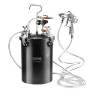 VEVOR Réservoir de Peinture sous Pression 15 L, Pot de Pression de Peinture Pression Réglable 60 psi, Système de Pulvérisation de Peinture avec Pistolet, Tuyau et Manomètre, Décoration Intérieure