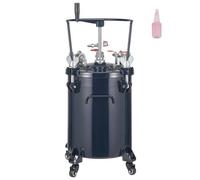 VEVOR Réservoir de Peinture sous Pression 30 L Pot de Pression de Peinture Entrée d’Air 6,4 mm Sortie 9,5 mm Système de Pulvérisation de Peinture Réglable 70 PSI Étanche pour Décoration Intérieure