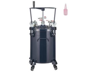 VEVOR Réservoir de Peinture sous Pression 30 L Pot de Pression de Peinture Entrée d’Air 6,4 mm Sortie 9,5 mm Système de Pulvérisation de Peinture Réglable 70 PSI Étanche pour Décoration Intérieure