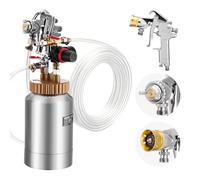 VEVOR Réservoir de Peinture sous Pression Capacité 2 L 0,31 MPa, Pot de Pression de Peinture avec 2 Pistolets de Pulvérisation φ1,8 mm + φ3 mm et Tuyaux, Créations Artistiques, Décoration Domestique