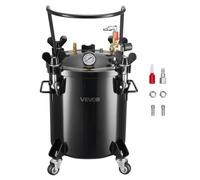VEVOR Réservoir de Peinture sous Pression Capacité 20 L et Max. 0,55 MPa, Pot de Pression de Peinture en Acier, avec Raccords Rapides, pour Créations Artistiques, Décoration Domestique, Noir