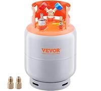 VEVOR Réservoir de récupération de réfrigérant avec interrupteur à flotteur - Réservoir de récupération AC d'une capacité de 30 lb avec adaptateur ¼ à ½, réservoir de récupération réutilisable CVC pou