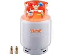 VEVOR Réservoir de récupération de réfrigérant avec interrupteur à flotteur - Réservoir de récupération AC d'une capacité de 13,6 kg avec adaptateur, réservoir de récupération réutilisable CVC pou