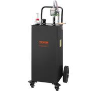 VEVOR Réservoir de stockage de carburant 35 gallons 4 roues pompe manuelle noir