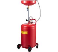 VEVOR Réservoir de vidange d'huile usagée, 80 L, récipient de vidange d'huile Portable, Drainage de Transfert de Carburant Fluide, Hauteur d'entonnoir réglable, avec Roue pour Retrait Facile d'huile
