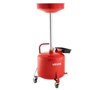 VEVOR Réservoir de Vidange Huile Usagée 30 L, Vidangeur Huile Portable avec Entonnoir Réglable en Hauteur, Roues, Boîte à Outil, Drainage Transfert Carburant pour Ateliers Réparation Automobile, Rouge