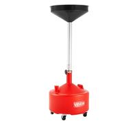 VEVOR Réservoir de Vidange Huile Usagée 30 L, Vidangeur Huile Portable Industriel, avec Entonnoir Réglable en Hauteur, Roues, Drainage Transfert Carburant pour Ateliers Réparation Automobile, Rouge