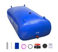 VEVOR Vessie de Stockage d'eau, 1000 L, réservoir d'eau Pliable PVC 1000D, conteneur Souple d'eau d'urgence Portable, Sac d'eau Douce de Grande capacité, pour prévention incendies, Camping-Car, Bleu