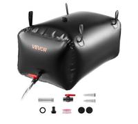 VEVOR Vessie de Stockage d'eau, 200 L, Réservoir d'eau Pliable PVC 1000D, Conteneur Souple d'eau d'urgence Portable, Sac d'eau Douce de Grande Capacité, pour Prévention Incendies, Camping-Car, Noir