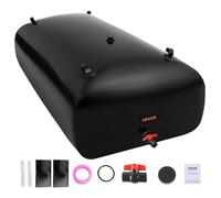 VEVOR Réservoir d'eau Souple 330 L, Vessie de Stockage Eau Pliable, Sac Conteneur d'eau PVC 1000D de Grande Capacité, pour Irrigation de Jardin, Camping, Camping-Car, Prévention des Incendies, Noir