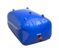 VEVOR Réservoir d'eau Souple 400 L, Vessie de Stockage Eau Pliable, Sac Conteneur d'eau PVC 1000D de Grande Capacité, pour Irrigation de Jardin, Camping, Camping-Car, Prévention des Incendies, Bleu