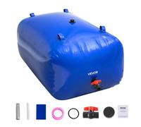 VEVOR Vessie de Stockage d'eau, 400 L, réservoir d'eau Pliable PVC 1000D, conteneur Souple d'eau d'urgence Portable, Sac d'eau Douce de Grande capacité, pour prévention incendies, Camping-Car, Bleu