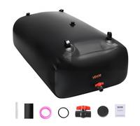 VEVOR Vessie de Stockage d'eau, 540 L, Réservoir d'eau Pliable PVC 1000D, Conteneur Souple d'eau d'urgence Portable, Sac d'eau Douce de Grande Capacité, pour Prévention Incendies, Camping-Car, Noir
