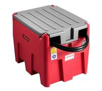 Réservoir Diesel Essence Portable 220 L-VEVOR-Cuve de Ravitaillement 40 L/min Pompe de Transfert 12 V, Tuyau 4 m-Rouge