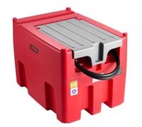 VEVOR Réservoir Diesel Essence Portable 440 L Cuve de Ravitaillement 37,8 L/min Pompe de Transfert 12 V, Tuyau 4 m, Pistolet de Ravitaillement Auto, Réservoir pour Transfert Transport Carburant, Rouge