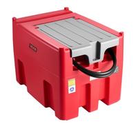 VEVOR Réservoir Diesel Essence Portable 440 L Cuve de Ravitaillement 37,8 L/min Pompe de Transfert 12 V, Tuyau 4 m, Pistolet de Ravitaillement Auto, Réservoir pour Transfert Transport Carburant, Rouge